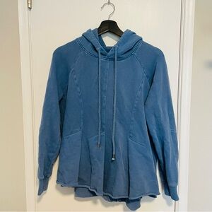 Anthropologie Blue Pilcro Flynn Pleated Hoodie